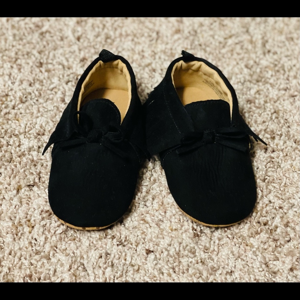 Black baby shoes